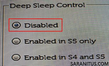 This option is Disabled by default. . Deep sleep control enabled in s4 and s5